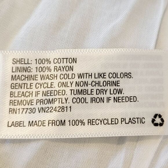 A New Day Blue Striped Ruffle Lined Skirt Size M - Picture 5 of 5